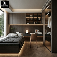 Meubles de cuisine de luxe sur mesure, ensemble de placards modulaires modernes avec îlot de rangement pour villas, appartements et projets résidentiels
