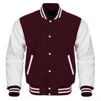 Blouson universitaire de baseball en polyester/coton, coupe ajustée, avec garniture en fourrure de mouton, personnalisable pour étudiants universitaires