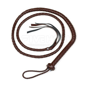 Fouet en cuir de qualité supérieure, qualité professionnelle, cuir véritable durable, prise en main solide, design flexible, parfait pour une utilisation en extérieur - Product Image 6