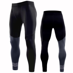 กางเกงเลกกิ้งรัดรูปผู้ชายสีบล็อคกิ้งแบบเต็มตัว - Product Image 1