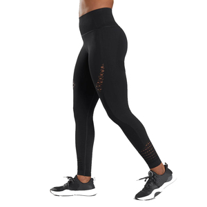 High Waist Seamless Yoga Leggings Full Length Black <b>Mesh</b> Detail Breathable Athletic <b>Pants</b> Women Workout Fitness Training - Product Image 2