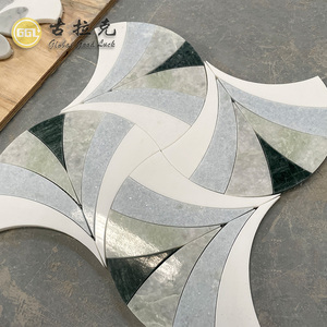 Mattonelle Decorative del mosaico di marmo di colore misto delicato per le pareti e i pavimenti interni delle mattonelle del bagno della Lobby - Product Image 3