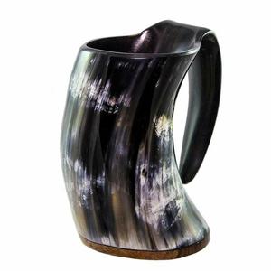 Farmhouse Country Style Real Buffalo Horn Beer Mugs Antique Horn Mug Lightweight And Leakproof Latest Arrival - Product Image 2