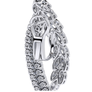 Boucles d'oreilles classiques en or massif 14 carats et 18 carats avec diamants synthétiques pour femme – Bijoux fins – Vente directe - Product Image 4
