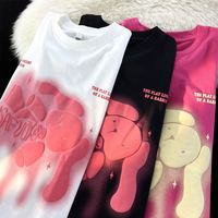 T-shirt surdimensionné personnalisé de haute qualité 2025 avec impression sérigraphique de logo et lettres, anti-boulochage, col rond – Fabricants de vêtements