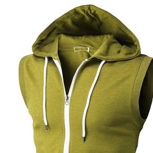 Sudadera con capucha de algodón para hombre con cremallera, forro polar suave, logotipo personalizado, fabricante OEM ODM, venta al por mayor de fábrica, ajuste regular, con bolsillo - Product Image 3