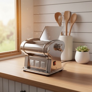 Máquina para Hacer Pasta 2 en 1 Sudex Electric de Acero Inoxidable, Rodillo para Espaguetis, Prensa para Fideos, Capacidad de 5 kg/h, Motor de 1400 RPM, 140 mm - Product Image 2