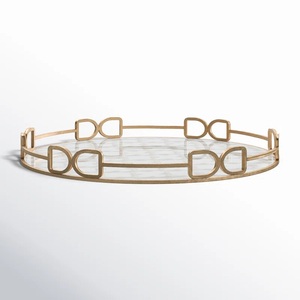 Plateau en aluminium de luxe fait main au design moderne, unique, plaqué argent, pour la décoration de la maison, le service de nourriture et de fruits, accent décoratif pour la maison - Product Image 6