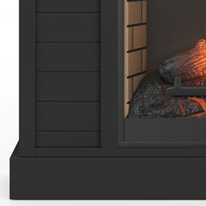 Bridgevine Home 48-Inch Electric Fireplace with Black and <b>Whiskey</b> Finish Mantel Washington <b>Collection</b> - Product Image 3