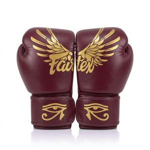 Gants de boxe professionnels Fairtex rose et noir pour Sanda Muay Thai, fermeture à boucle, antidérapants, en cuir véritable, pour le sparring - Product Image 5