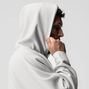 Sweat à capuche côtelé pour bébés garçons, à manches longues, avec capuche, en tissu suédé, personnalisable, de haute qualité, fournisseur OEM - Product Image 2