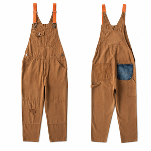Overol de Trabajo para Jardinero, Tirantes Ajustables, Bolsillos en el Pecho, Rodilleras Reforzadas, 100% Algodón, Antiarrugas, Ropa de Trabajo para Exteriores - Product Image 1