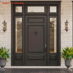 ナイジェリア入り口ステンレス鋼黒シングルグリルスイングセキュリティドアデザイン - Product Image 3