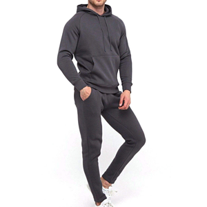 Conjunto Deportivo con Capucha para Hombre, Ecológico, Estilo Vintage, Color Sólido, Sudadera con Cordón y Pantalones Deportivos, Ropa Casual de Invierno - Product Image 4
