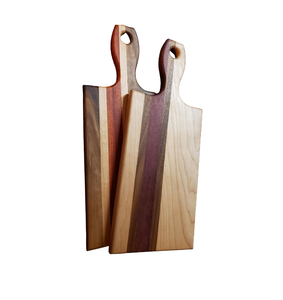Planche à découper artisanale en bois naturel, planche à découper rustique, planche de service solide pour la cuisine avec poignée pour hacher et trancher - Product Image 6
