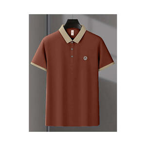 Polo de Marca de Moda para Hombre, Cuello Mao, Corte Ajustado, Color Sólido, Botones, Transpirable, Ropa Casual de Verano - Product Image 1