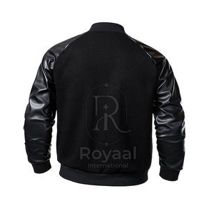 Chaqueta Letterman de Cuero Ligero de Primera Calidad para Hombre, Chaqueta de Invierno Transpirable - Product Image 3