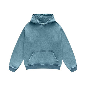 Oversized Hoodie <b>Men</b> <b>Hoodies</b> <b>For</b> <b>Men</b> Pullover Acid Wash Hoodie Denim Hoodie Vintage Sweatshirt Heavyweight Hoodie <b>Men</b> - Product Image 1