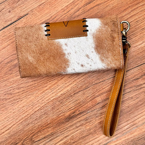 New <b>Boot</b> Stitch Cow Skin Women Wristlet Wallet Genuine Leather Clutch Purse Many Compartments Long Wallet With Many Card Slots - Product Image 3