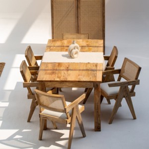 โต๊ะรับประทานอาหารไม้มะม่วง แวนดานา ออเรโอ เซเรโน ดีไซน์ร่วมสมัย ทำมืออย่างประณีต - Product Image 4