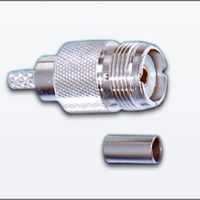 Connecteur mâle de type N 50 Ohms à sertir, adaptateur coaxial RF en ligne, à suspension libre, broche mâle droite, pièce d'assemblage de câble