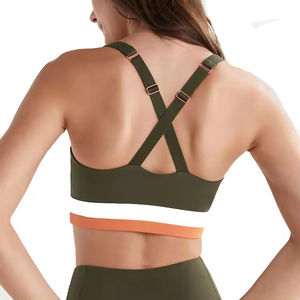 Sujetador deportivo de yoga elástico ajustable de alta calidad 2026 de secado rápido con espalda cruzada para entrenamiento, fitness y yoga para mujer - Product Image 2