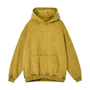 Sweat à capuche délavé à l'acide pour homme, en coton original, anti-rétrécissement, respirant, de haute qualité, à prix bas - Product Image 4