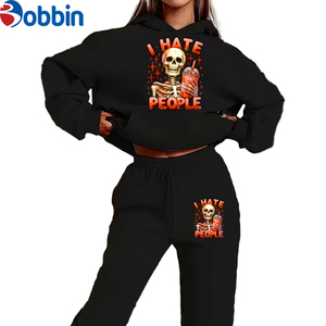 Plain Color Women Tracksuit Street Wear Fashion New Arrival Women Sweatshirt Pants <b>Set</b> Custom Print Eco-Friendly Breathable - Product Image 6