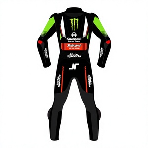 ชุดแข่งรถจักรยานยนต์ Jonathan Rea ผลิตจากหนังจิงโจ้ Rawasaki ได้รับการรับรอง MotoCP พร้อมอุปกรณ์ป้องกัน สำหรับมืออาชีพ เหมาะสำหรับขี่มอเตอร์ไซค์บนสนามแข่ง/ชุดแข่ง - Product Image 2