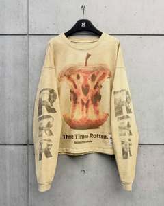 เสื้อสเวตเชิ้ตคอกลมโอเวอร์ไซส์ พิมพ์ลาย Three Times Rotten สไตล์สตรีทแวร์ ยูนิเซ็กส์ แขนยาว สำหรับฤดูใบไม้ร่วง - Product Image 1