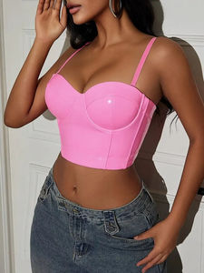 Corsé de cuero cómodo de talla grande para venta en línea, nuevo estilo, top de cuero para mujer. - Product Image 5