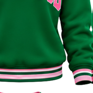 Green Sisterhood <b>Heart</b> Graphic Women <b>Sweatshirt</b> Knitted Rib Crew Neck Long Sleeve Casual Pullover Fashion Custom Ladies Clothing - Product Image 4