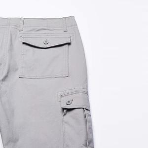 Men's <b>Light</b> Gray Cargo Pants Lightweight Utility <b>Trousers</b> With Multiple Pockets For Outdoor Casual And Travel Use - Product Image 4