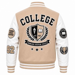 New Design Streetwear Sportswear Baseball <b>Jacket</b> For <b>Men</b> High Quality <b>Men</b> Patch Work Chenille Embroidered Varsity <b>Jacket</b> - Product Image 2