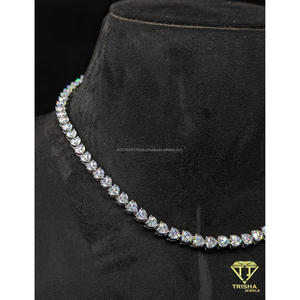 Collier Cœur en Moissanite VVS Premium, Argent Sterling 925, Chaîne Tennis Iced Out, Bijoux de Luxe Hip Hop par Trisha Jewels - Product Image 2