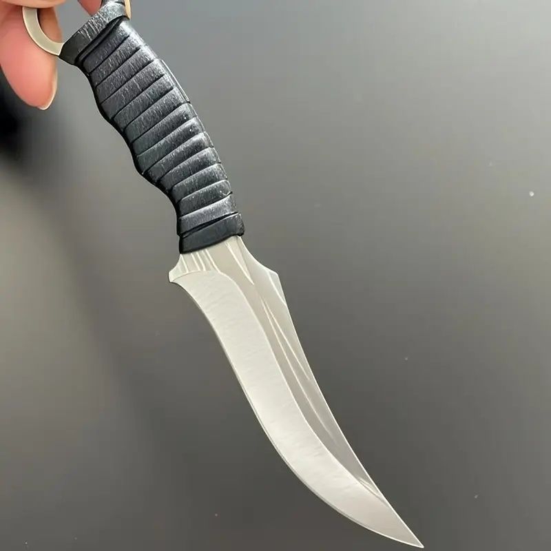 Coltello a Lama Fissa Curva + Fodero in Pelle Colore