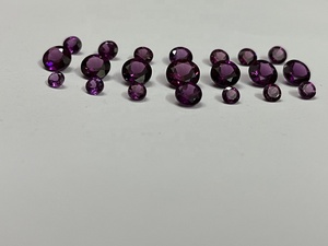 พลอยโรโดไลท์โกเมนธรรมชาติ,พลอยรูปทรงกลมปรับเทียบทรงหลวมสร้อยคอโดย Sadiya International - Product Image 4