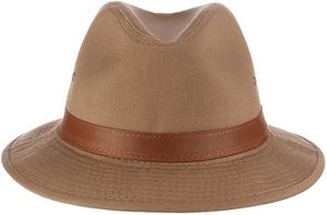 Luxury Wide Brim Fedora <b>Hat</b> with Leather <b>Band</b> - Product Image 6