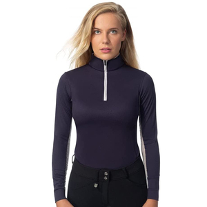 Camiseta de Compresión Ecuestre Casual para Mujer, de Manga Larga, para Competición, en Spandex/Poliéster, Transpirable y Antiarrugas - Product Image 5