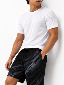 Pantalones Cortos Deportivos de Poliéster Sólido para Hombre, Cierre con Cordón, Transpirables, de Secado Rápido, con Cremalleras, Cintura Media, Última Tendencia - Product Image 2