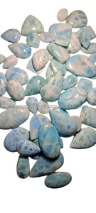 Vente en gros FAIJAN GEMS Larimar naturel Cabochon Surface lisse Dos plat Pierre semi-précieuse Formes et tailles variées Vente en vrac Certifié tiers - Product Image 4