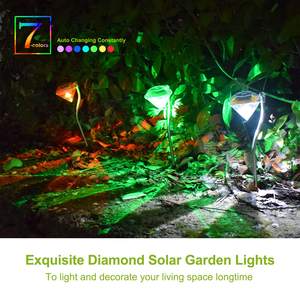 4 pz IP65 luce solare impermeabile per giardino con 7 colori che cambiano la lampada a LED per Patio giardino passerella esterna percorso decorativo - Product Image 5