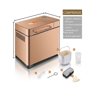 Sudex Home Bread Machine Fully Automatic Intelligent Multifunctional <b>Small</b> Breakfast Maker Bakery Use Stainless Steel 650W High - Product Image 3
