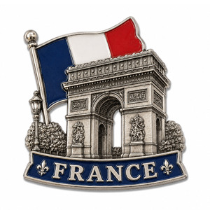 Aimant de réfrigérateur 3D en alliage de zinc de haute qualité, design Art Déco avec monuments en relief, aimant puissant - Cadeau souvenir de voyage personnalisé - Product Image 3
