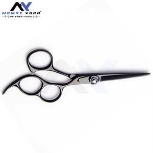 Tijeras de Peluquería de Acero Inoxidable con Recubrimiento de Titanio Negro, de 3 Dedos, Cómodas, con Tres Anillos - Product Image 4