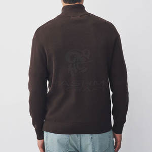 Sweat-shirt à col zippé pour homme avec logo personnalisé, tissu doux et respirant, coutures durables, idéal - Product Image 3