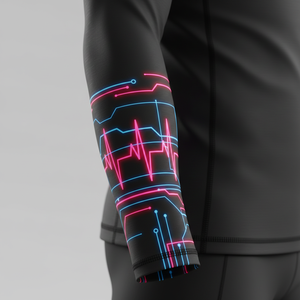 เสื้อรัดรูปแขนยาวแบบยูนิเซ็กซ์สำหรับกีฬา BJJ MMA ยิวยิตสู กราปลิง น็อกกิ ฝึกซ้อม  แบบสั่งทำพิเศษด้วยเทคนิค Sublimation - Product Image 5