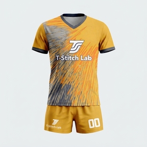 Uniforme de volley-ball pour hommes 100% polyester de haute qualité, toutes saisons, motif uni, col en V, manches courtes, évacuation de l'humidité - Product Image 4