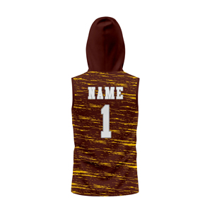Ensemble d'uniformes de flag football personnalisés, sublimés, respirants, 100 % polyester, anti-humidité, séchage rapide, sans manches, à capuche, vente en gros OEM - Product Image 3
