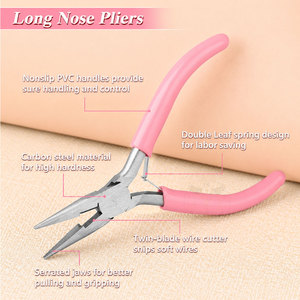 5-Inch <b>Long</b> <b>Nose</b> Pliers with Wire Cutter Serrated Jaws - Product Image 2